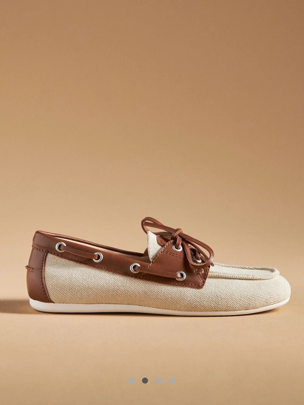 NWT Anthropologie Bibi Lou Canvas & Leather Boat Shoes Women US 6